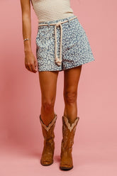 BiBi Rope Belt Leopard Shorts OutfitFlow